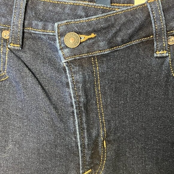 American Eagle Mom Jeans Stretch Super High Rise Dark Wash Denim 2 Long - Picture 6 of 16